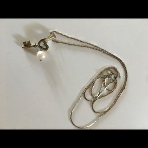 Dainty vintage key necklace